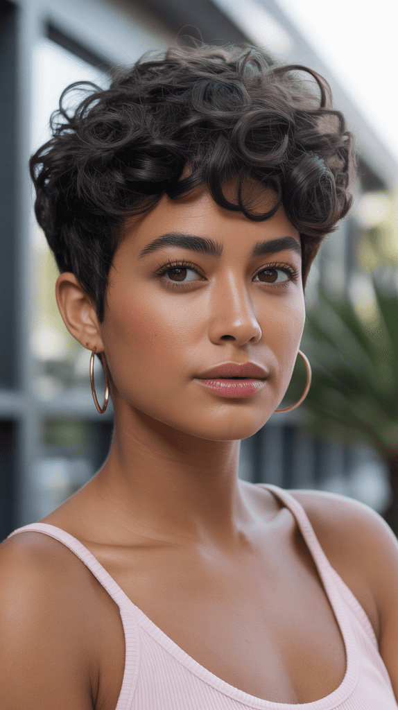 Curly Pixie Cut