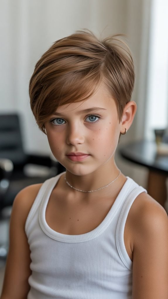 Side-Swept Pixie with Texture