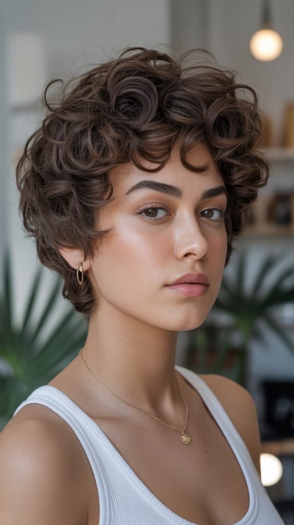 Curly Pixie with Volume Control