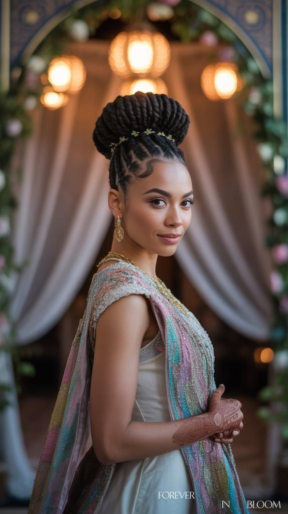 Protective Flat Twist Updo