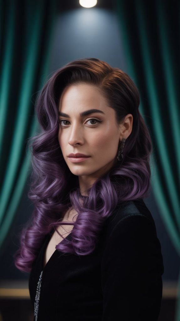 Deep Plum Ombre for Tight Curls