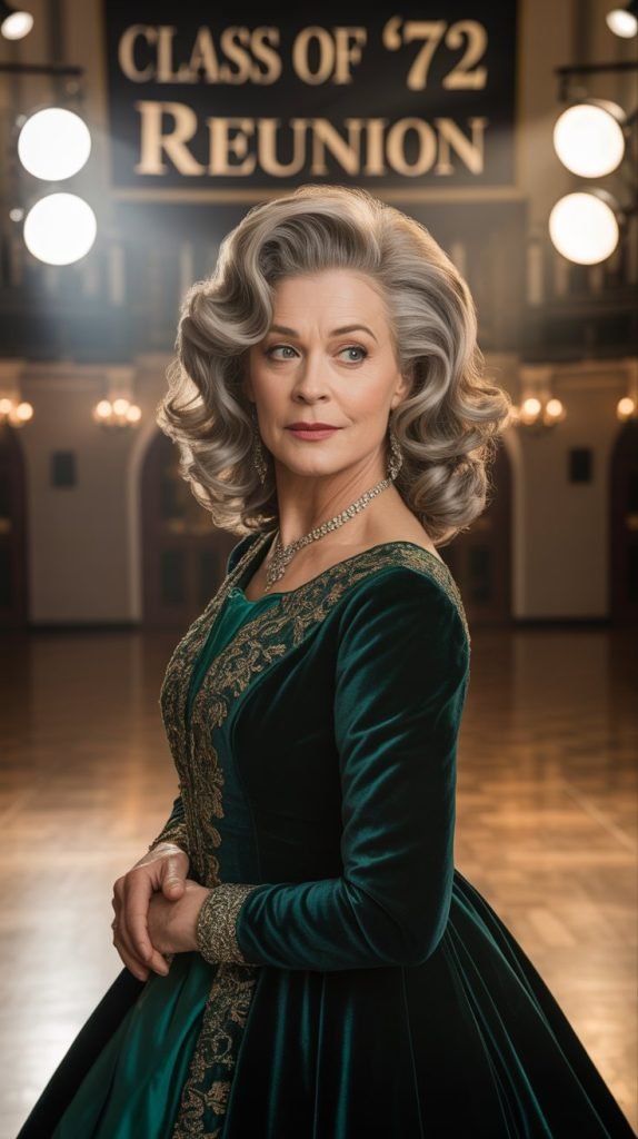  Voluminous Curls with Deep Side Part