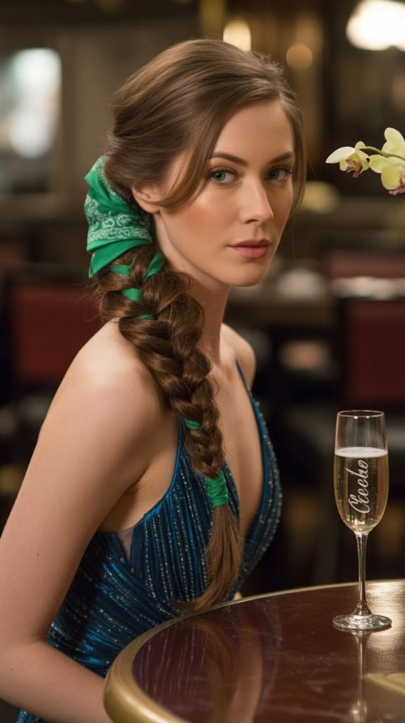  Bandana-Enhanced Fishtail Updo