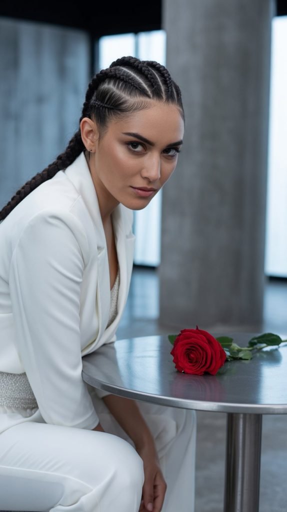 Braided Mohawk Half-Up