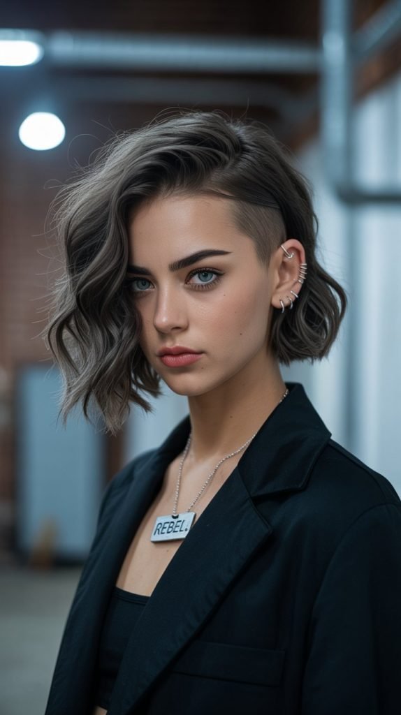  Wavy Undercut Bob