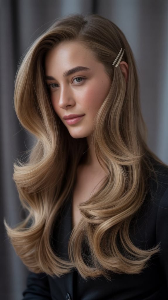 Long Wavy Layers with V-Shape Cut