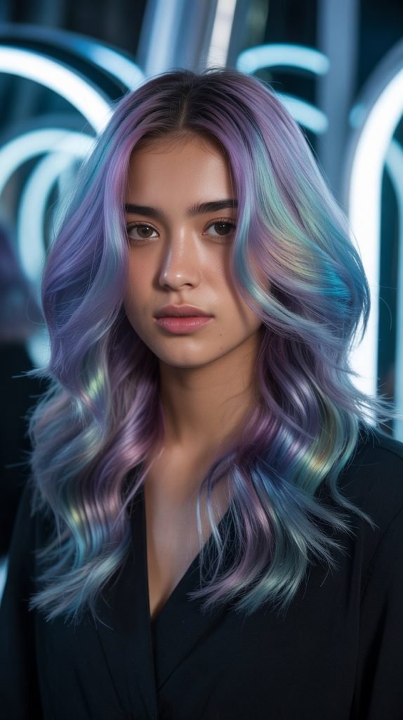 Holographic Chrome Hair