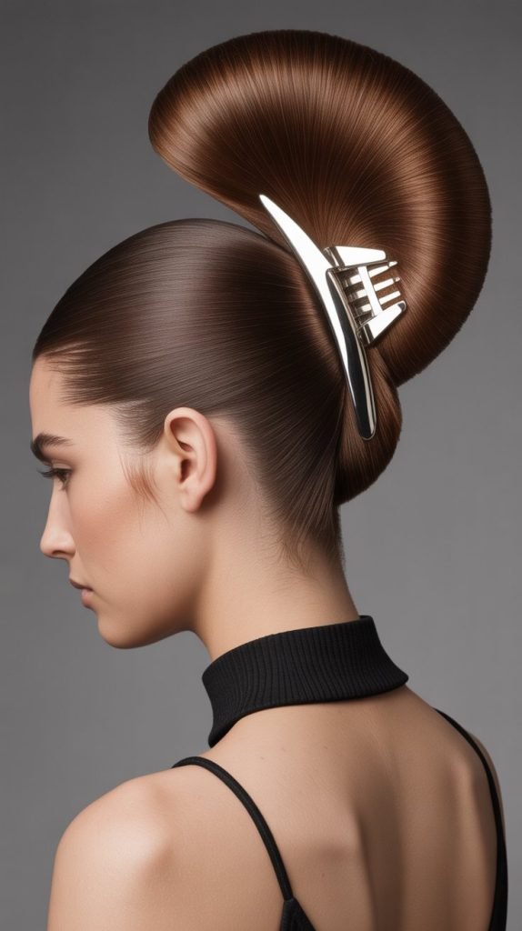 Sculptural High Bun