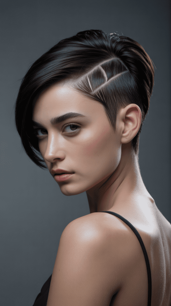  Asymmetrical Pixie with Disconnected Undercut