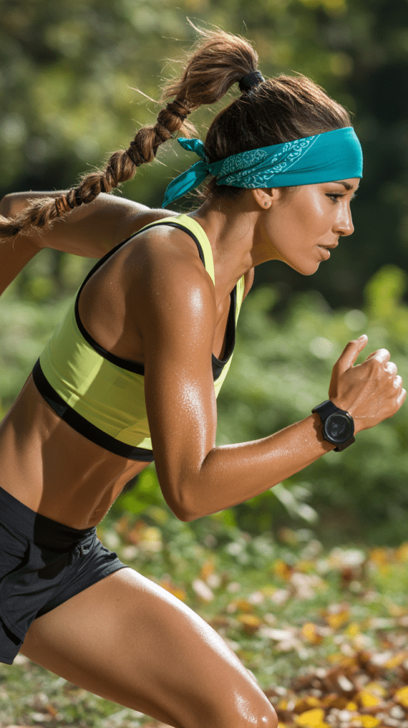 Bandana-Threaded Rope Ponytail