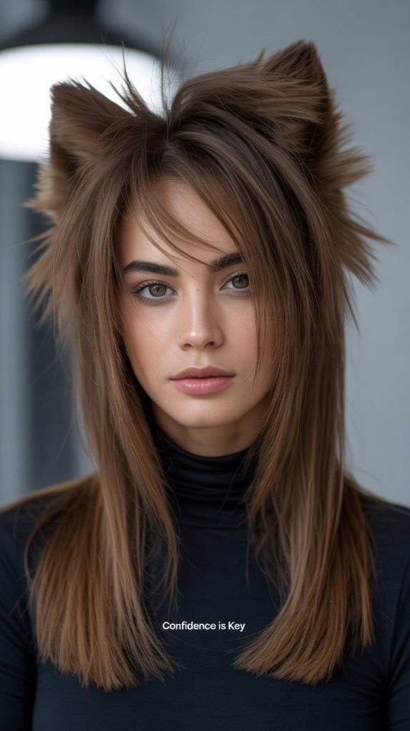 Long Hair Wolf Cut