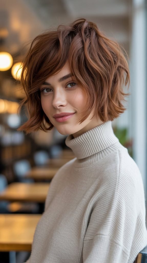 Tousled Stacked Inverted Bob