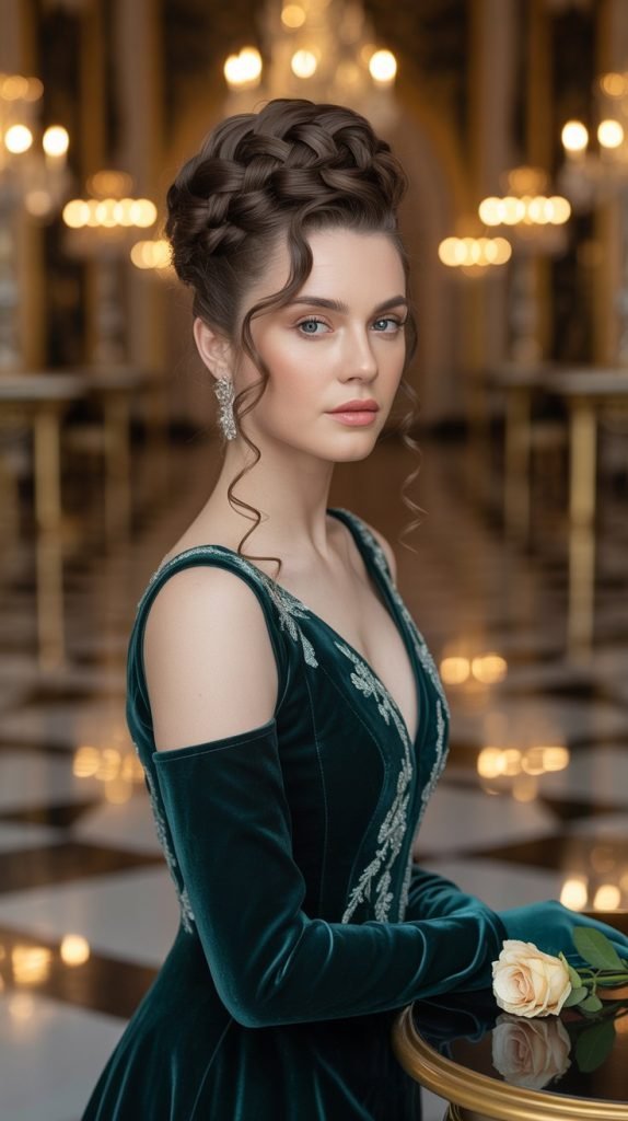 Braided Updo with Curly Accents