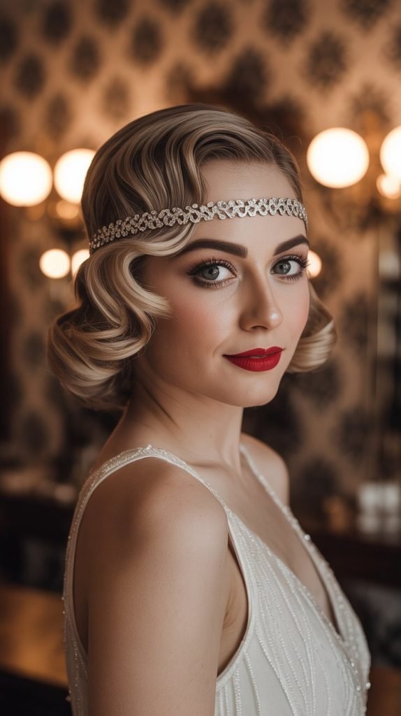 Vintage Finger Wave Half-Up