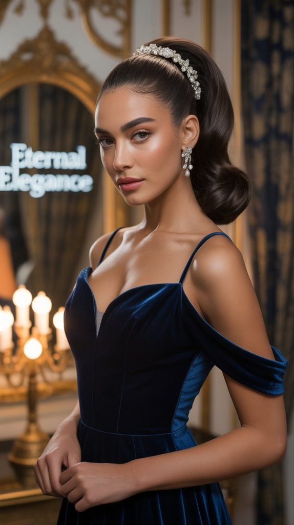  Low Ponytail with Hair Accessories