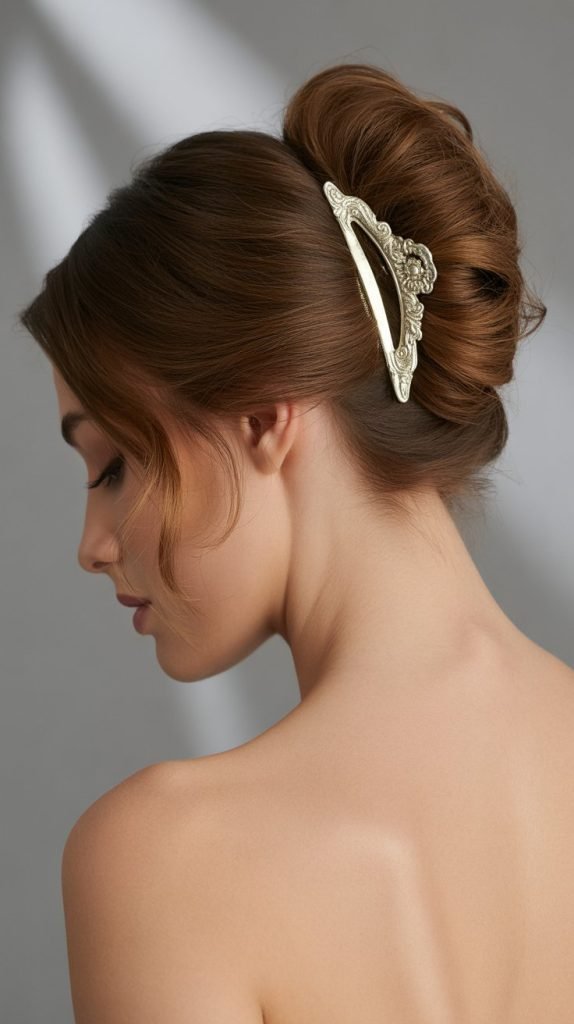  Side-Swept Claw Clip Updo