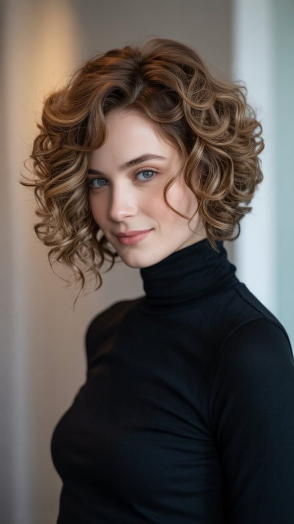  Long Curly Stacked Inverted Bob