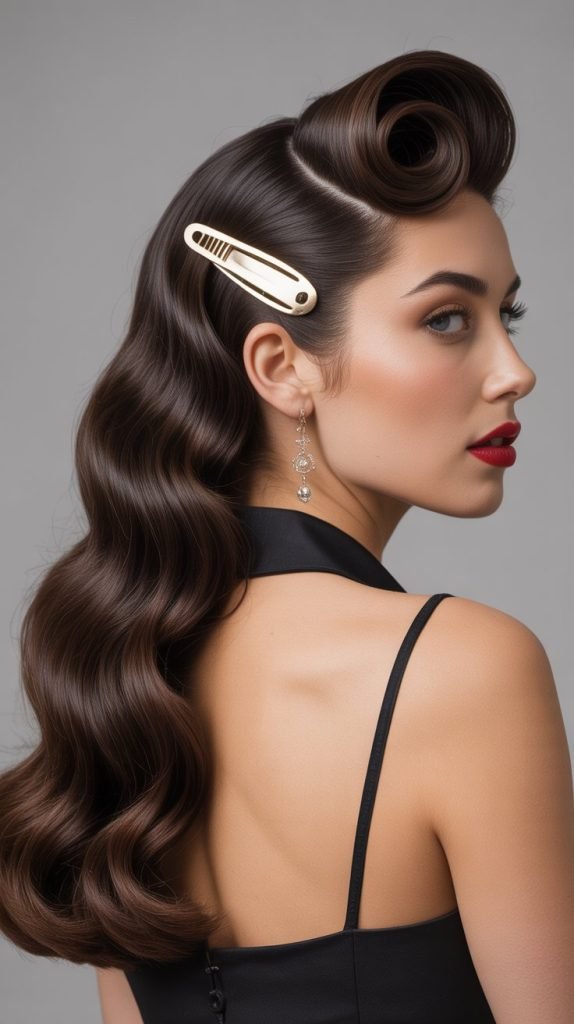  Vintage-Inspired Victory Roll Claw Style