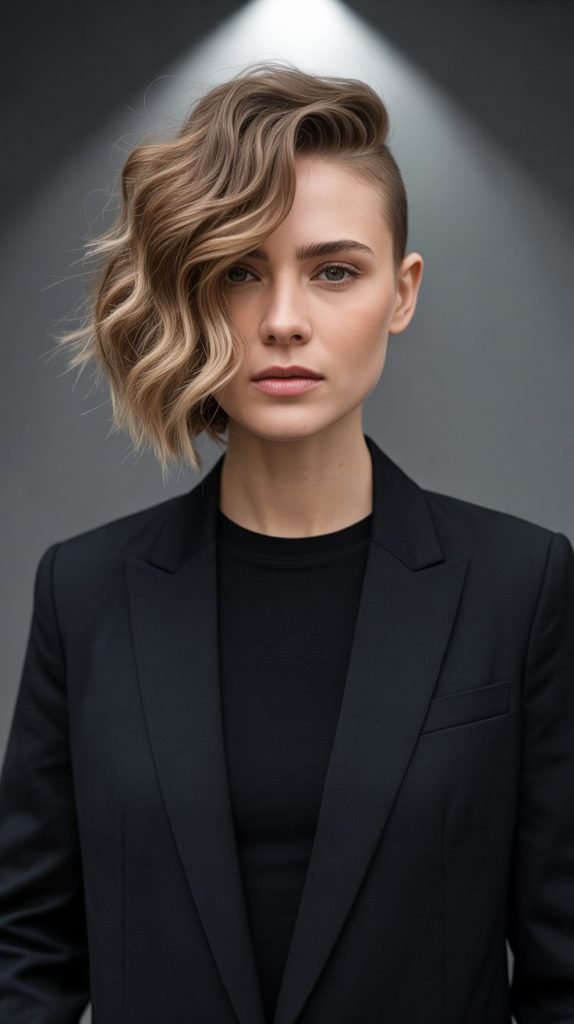 Asymmetrical Wavy Cut