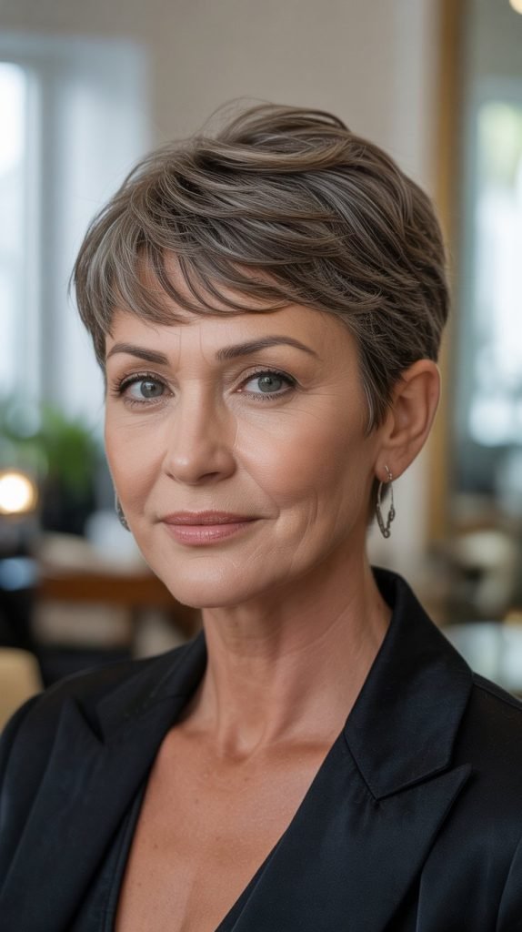 Pixie Cut for Square Faces