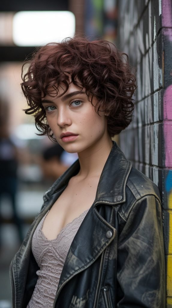 Choppy Curly Cut with Edgy Texture