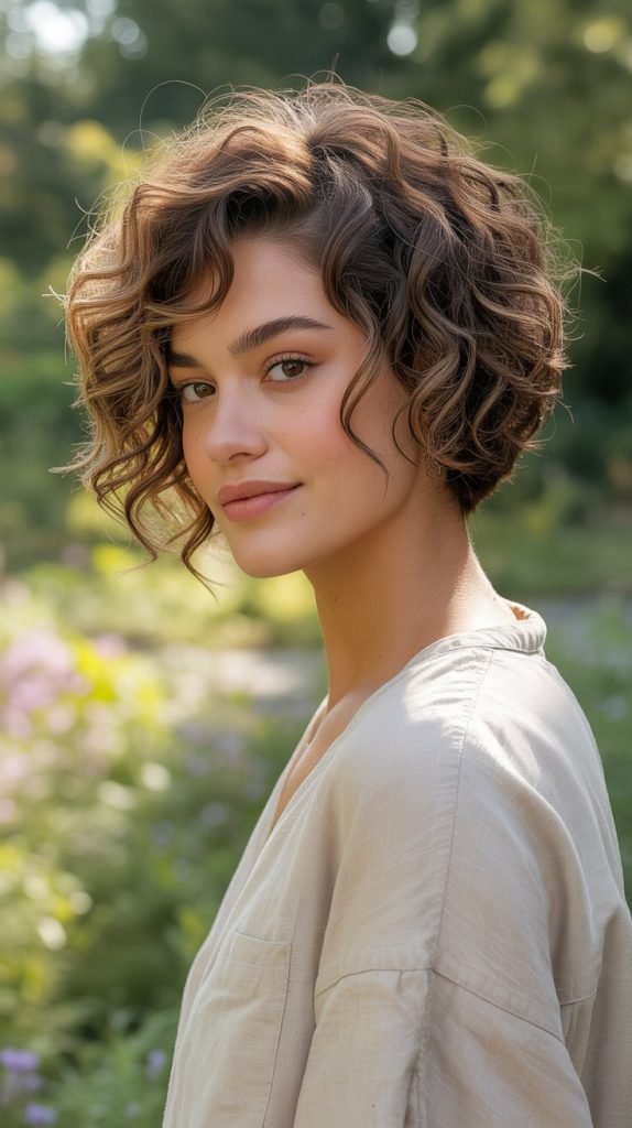 Curly-Wavy Hybrid Pixie
