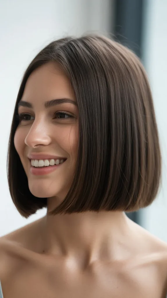Classic Blunt Bob for Straight Hair
