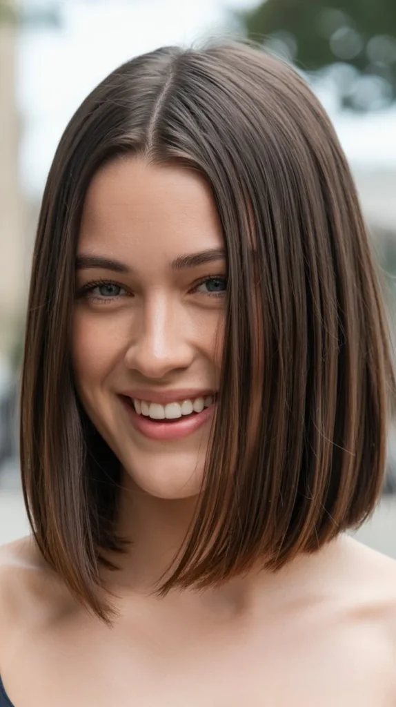  Sleek Center-Parted Lob