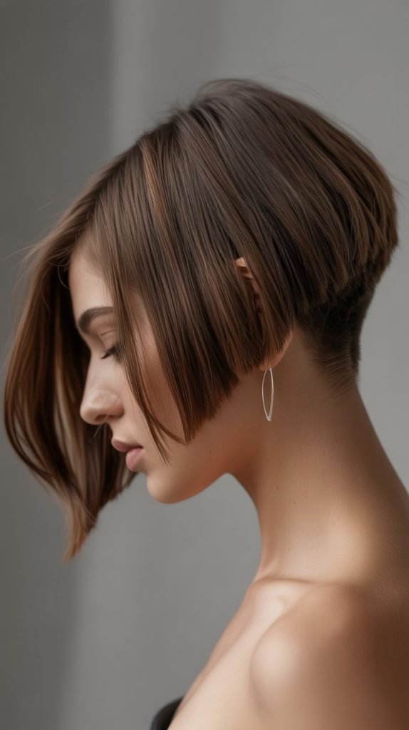 Dramatic Angled Stacked Bob