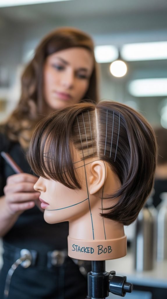 Understanding Stacked Inverted Bobs with Bangs Fundamentals