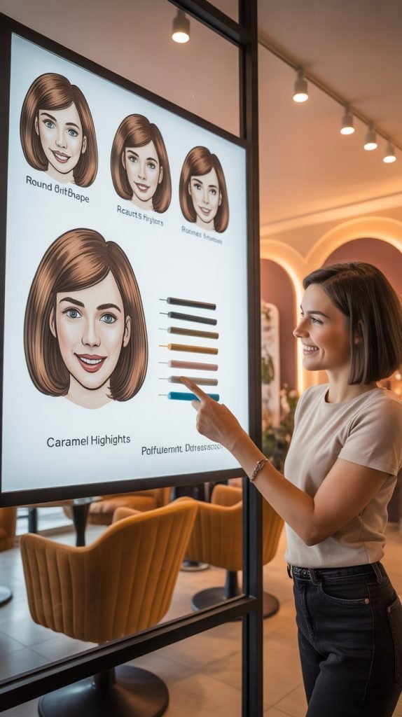 Face Shape Considerations for Caramel Highlights