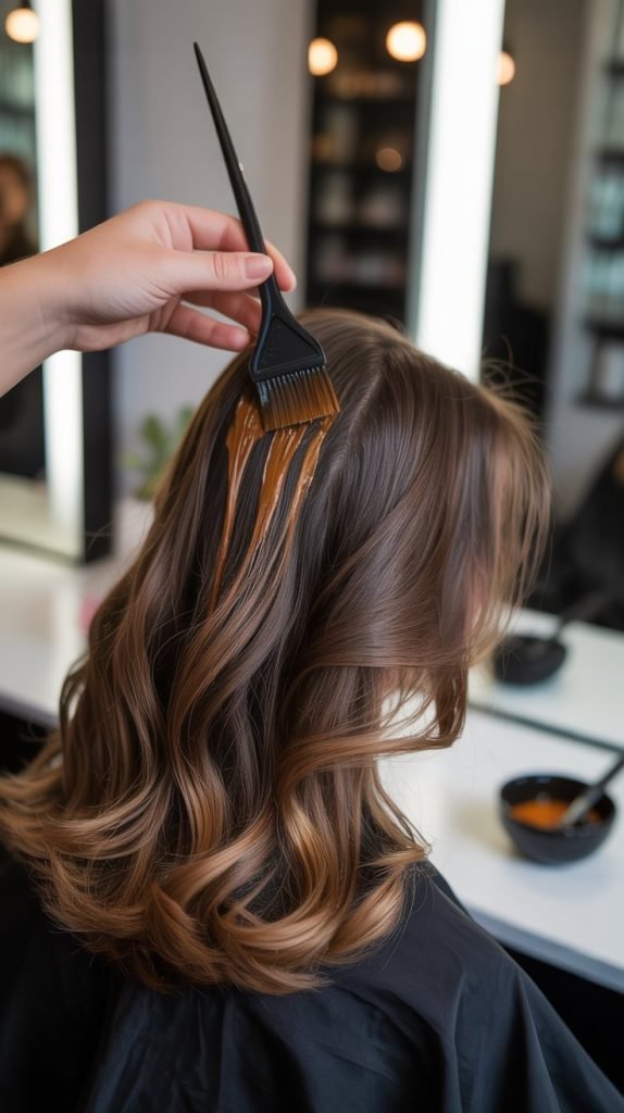 Balayage Caramel Highlights Technique