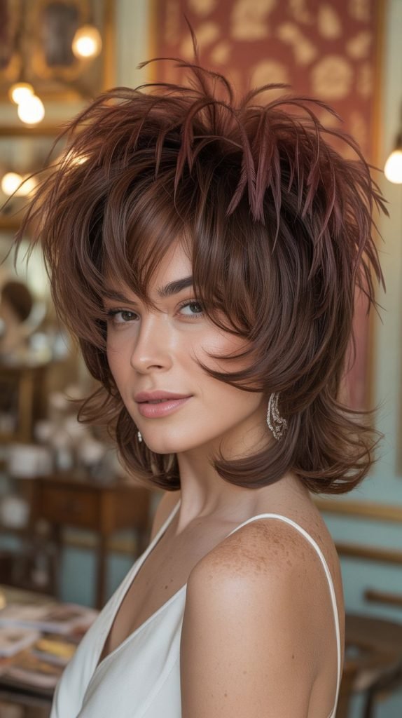 Feathered Shag with Crown Layers