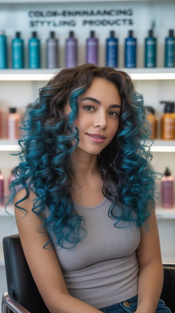 Styling Techniques for Blue Balayage Curls