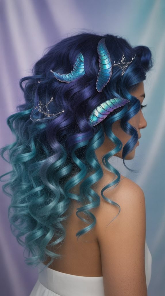 Mermaid Scale Blue Technique