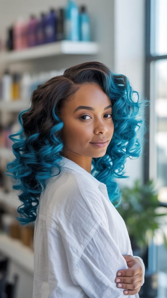 Seasonal Adaptations for Blue Balayage