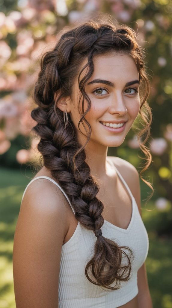 Curly Side Braid