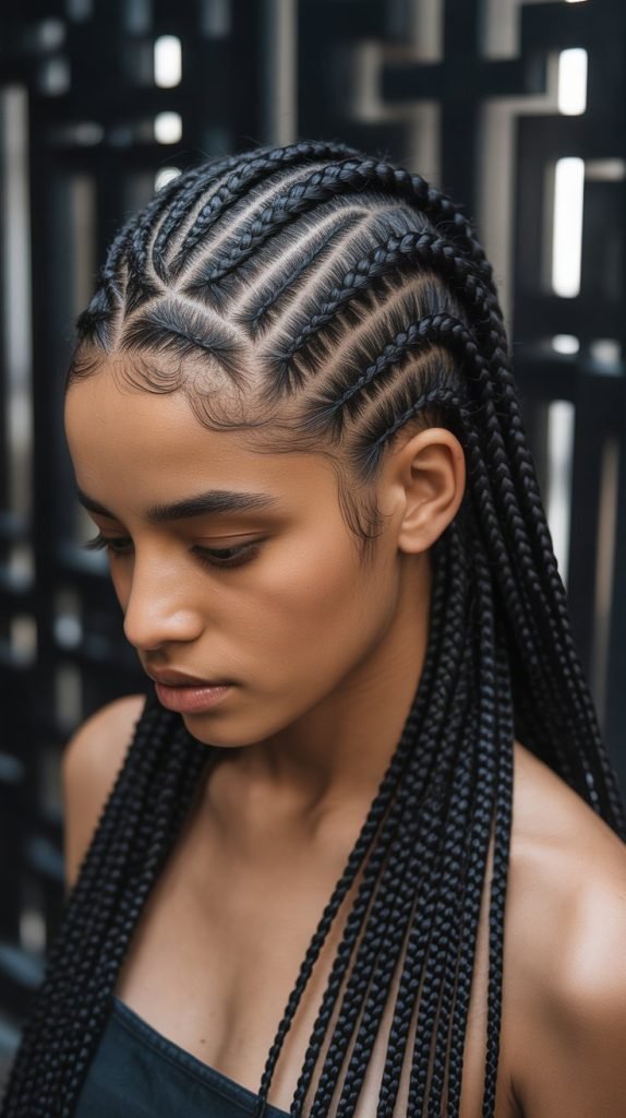 Modern Side Part with Geometric Precision