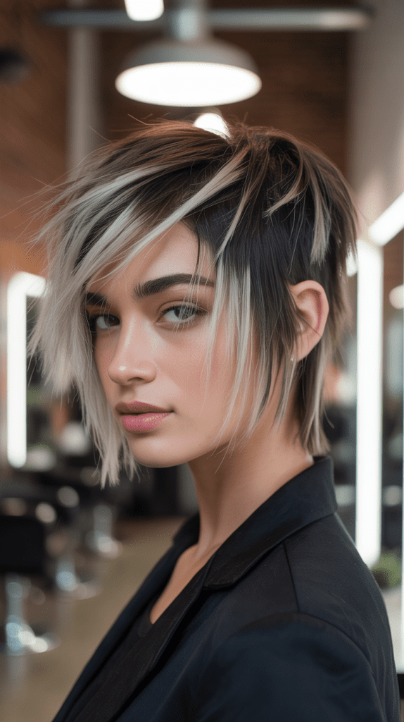 Asymmetrical Shag with Face-Framing Pieces