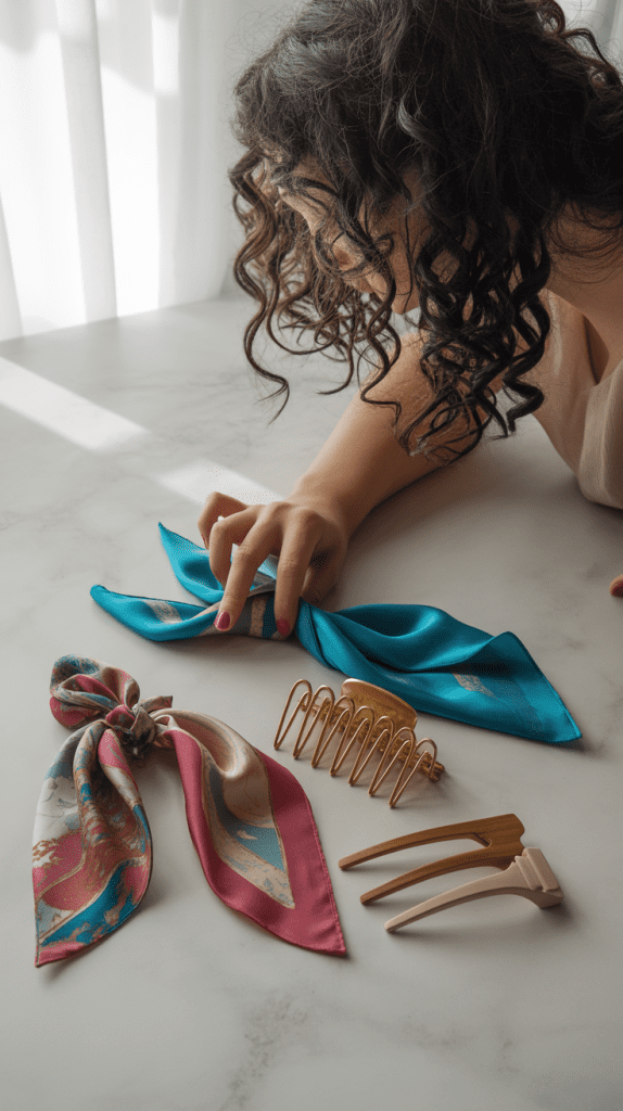 Curly Hair Accessories and Styling Options