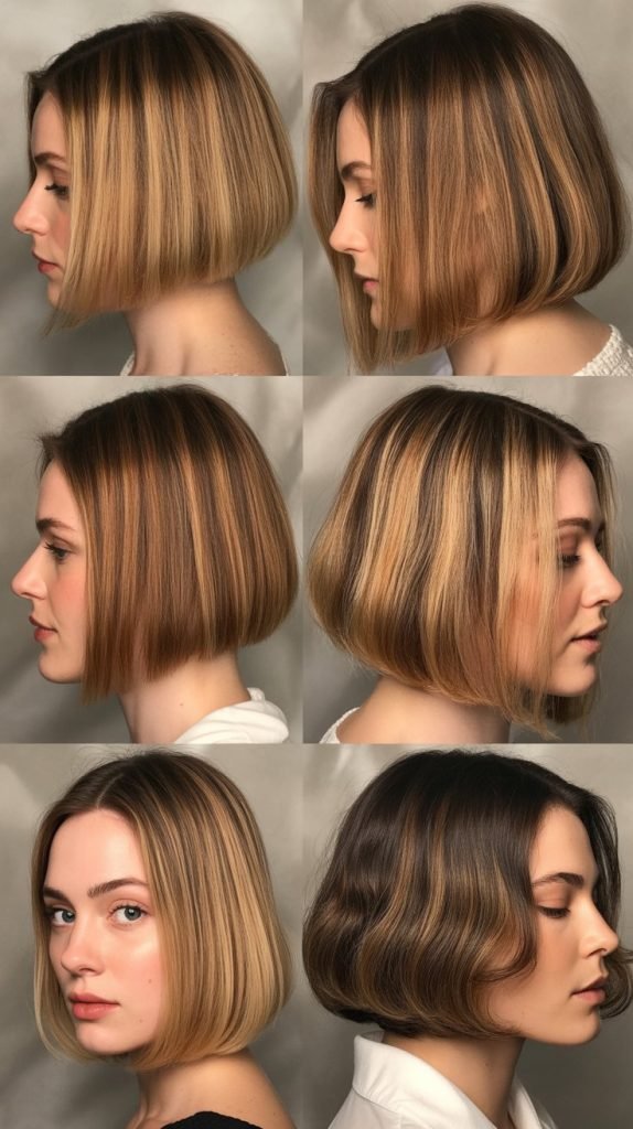 Classic Bob Caramel Highlight Patterns