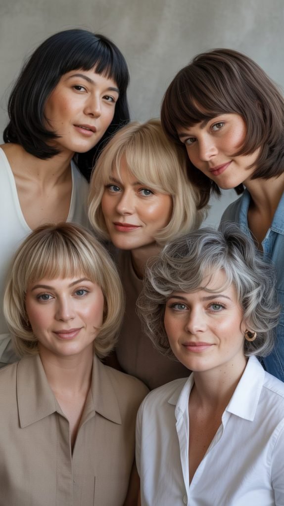 Long Stacked Inverted Bob for Different Ages