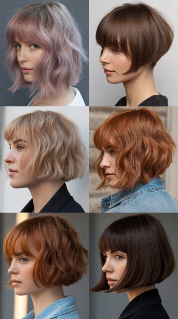 Seasonal Adaptations for Stacked Inverted Bobs with Bangs