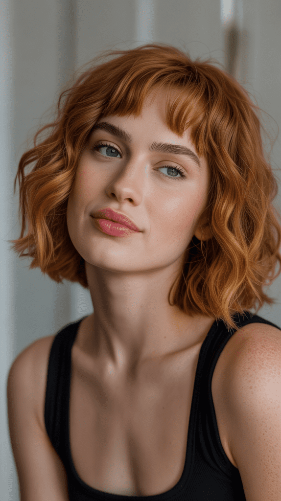 Wavy Bob with Peek-a-Boo Bangs