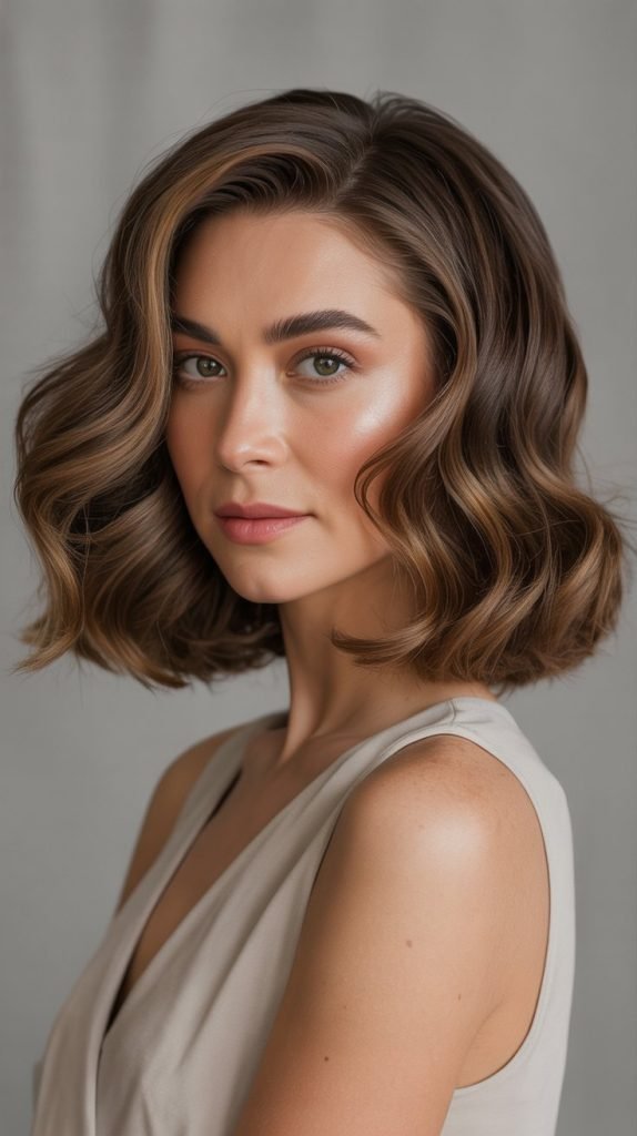 Wavy Long Bob with Graduated Layers