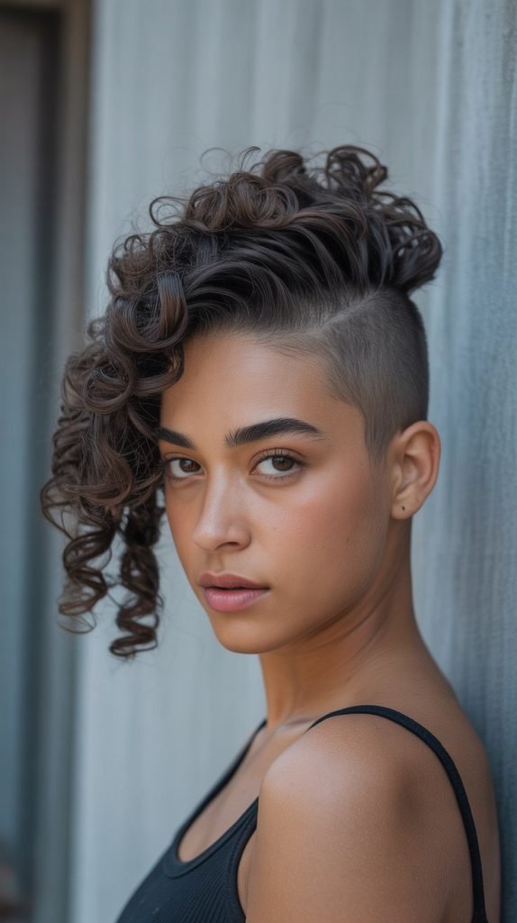 Curly Mohawk Cuts