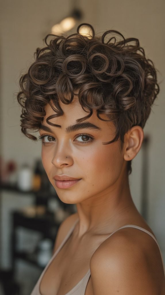 Curly Pixie with Definition