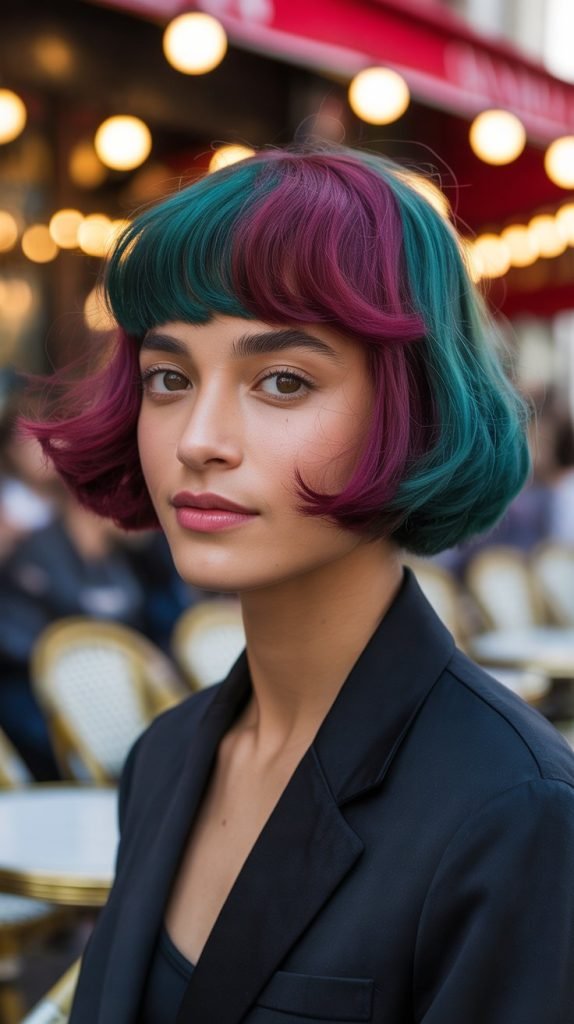 French Bob with Color Blocking