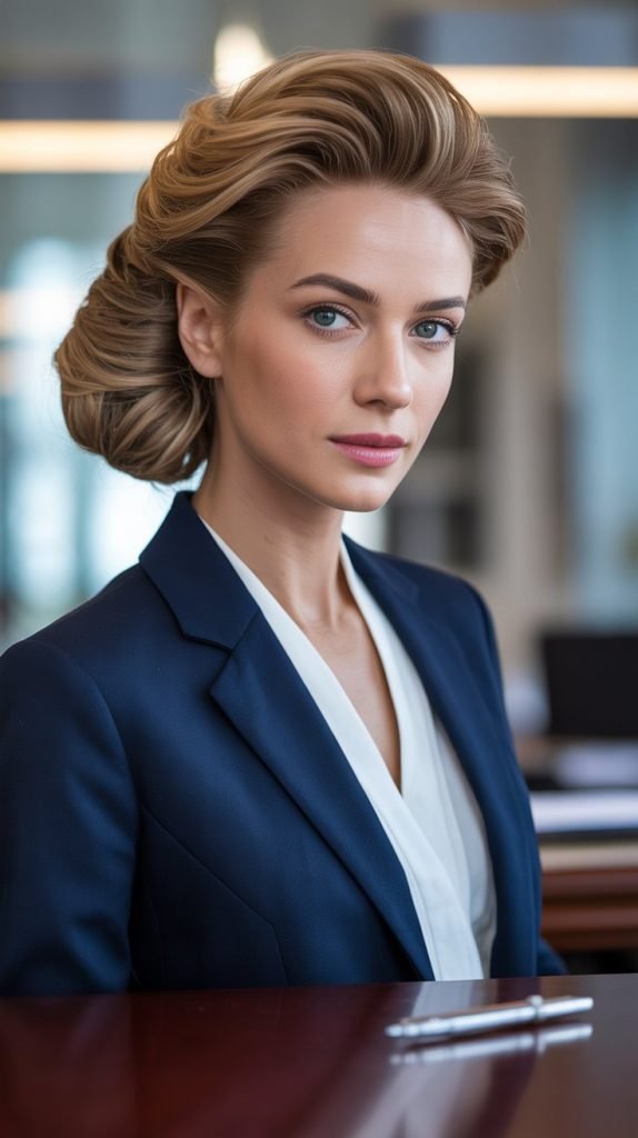 Backcombed French Twist