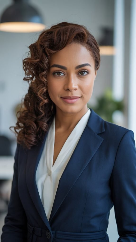 Side-Pinned Loose Curls